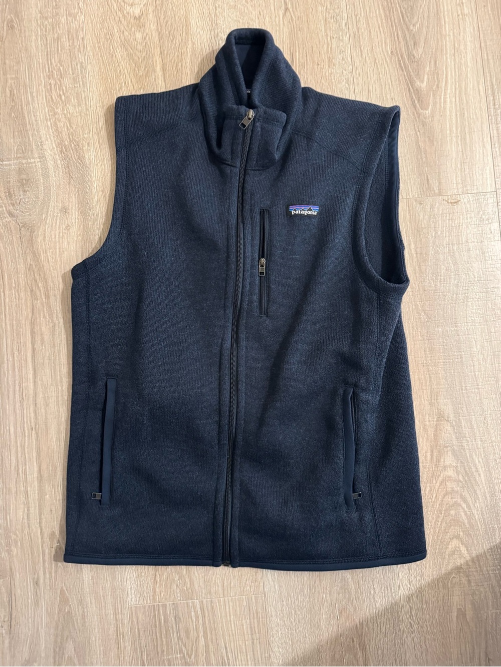 Patagonia Dark Navy Fleece Vest with Zip Pockets